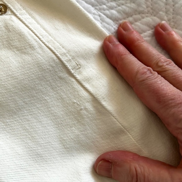 Rare Find! ICE Iceberg Off-White Straight Leg Jeans with Embellishments Size 27 - Picture 10 of 16